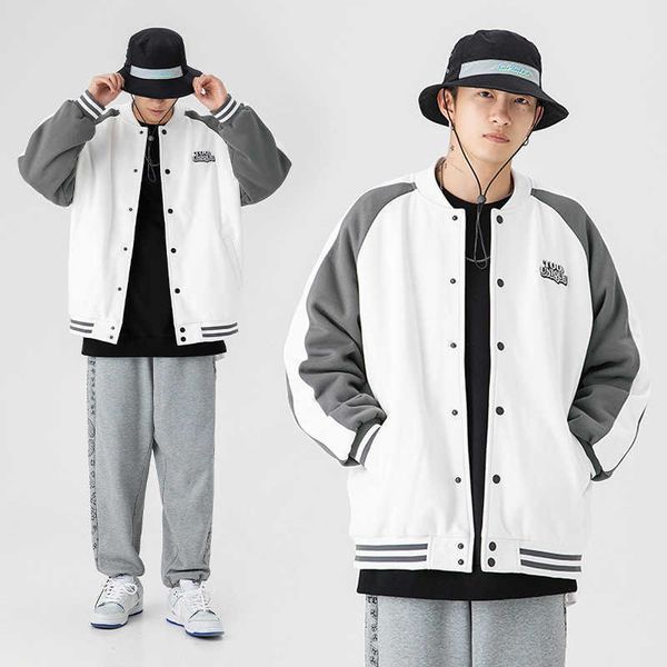 hanlu wear main promotion 2021 autumn and winter new trend brand contrast splicing baseball jacket men's jacket, Black;brown
hanlu wear main promotion 2021 autumn and winter new trend brand contrast splicing baseball jacket men's jacket, Black;brown