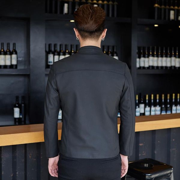 men's leather & faux genuine men spring autumn real sheepskin coat motorcycle jacket mens clothing chaqueta 1yw1803f yy425, Black
men's leather & faux genuine men spring autumn real sheepskin coat motorcycle jacket mens clothing chaqueta 1yw1803f yy425, Black