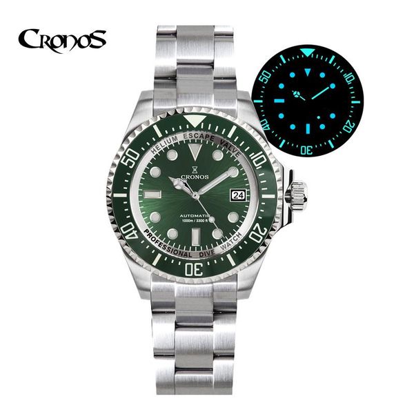 wristwatches cronos fashion automatic mechanical diving men's watch luminous calendar 1000m waterproof men business nh35 movement, Slivery;brown
wristwatches cronos fashion automatic mechanical diving men's watch luminous calendar 1000m waterproof men business nh35 movement, Slivery;brown