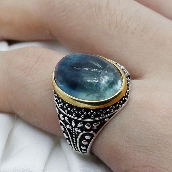 cluster rings pure 925 silver men blue natural flourite stone exquisite handcrafted wedding/party fashion gifts fine jewelry, Golden;silver
cluster rings pure 925 silver men blue natural flourite stone exquisite handcrafted wedding/party fashion gifts fine jewelry, Golden;silver