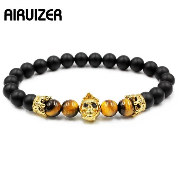 charm bracelets fashion mens bracelet women buddha skull black natural stone men jewelry pulseira masculina, Golden;silver
charm bracelets fashion mens bracelet women buddha skull black natural stone men jewelry pulseira masculina, Golden;silver