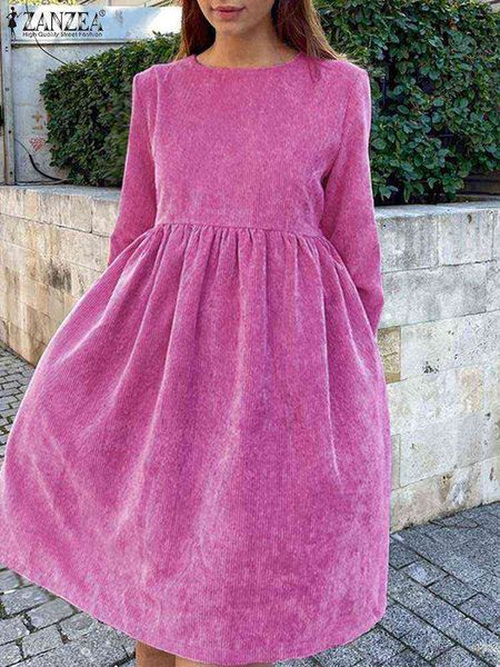 women vintage corduroy dresses 2022 spring long sleeve a-line party vestido zanzea casual solid baggy bandage sundress oversized y220214, Black;gray
women vintage corduroy dresses 2022 spring long sleeve a-line party vestido zanzea casual solid baggy bandage sundress oversized y220214, Black;gray