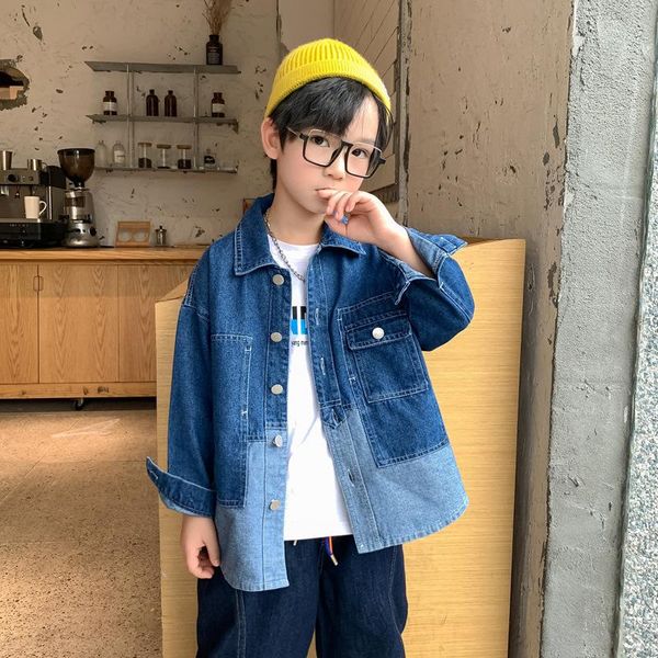 jackets est boys denim coats clothing autumn spring patchwork coat school boy jean children casual outwear kids clothes, Blue;gray
jackets est boys denim coats clothing autumn spring patchwork coat school boy jean children casual outwear kids clothes, Blue;gray