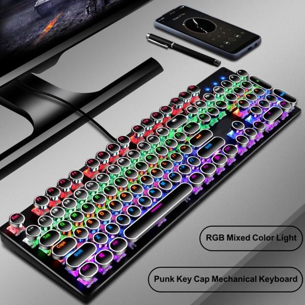 keyboards mechanical gaming keyboard led backlit punk typewriter-style green axis usb wired for game and office,lapdeskpc
keyboards mechanical gaming keyboard led backlit punk typewriter-style green axis usb wired for game and office,lapdeskpc