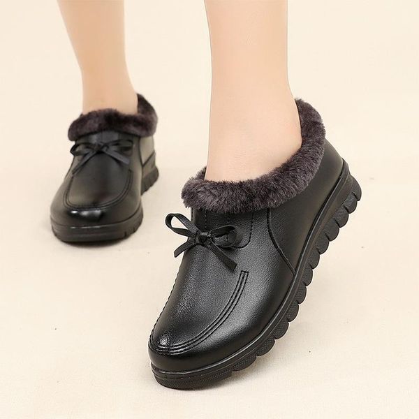 boots 2021 winter mother cotton shoes soft sole plus velvet comfortable women's warm middle-aged and elderly flat, Black 
boots 2021 winter mother cotton shoes soft sole plus velvet comfortable women's warm middle-aged and elderly flat, Black