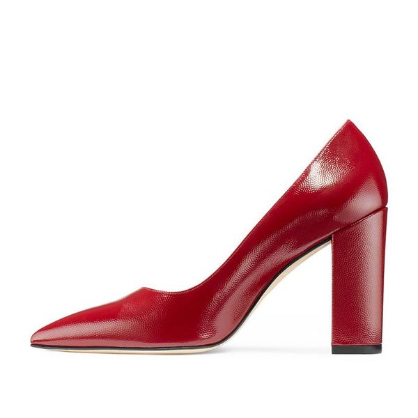 dress shoes lucky2021 large women's fashion size red brown serpentine pu pointed thick high-heeled ol single shoe factory, Black
dress shoes lucky2021 large women's fashion size red brown serpentine pu pointed thick high-heeled ol single shoe factory, Black