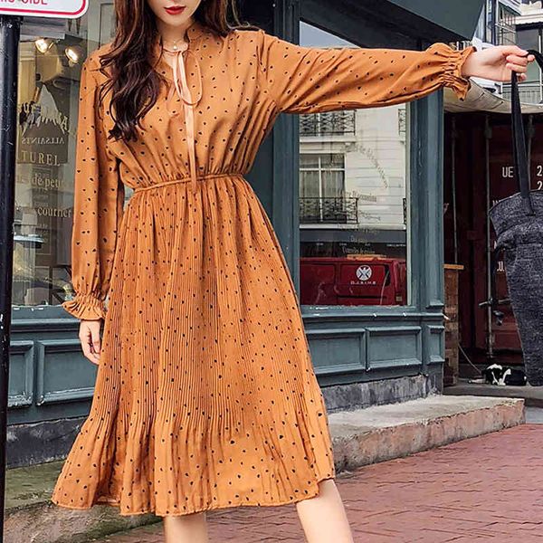 dresses vintage stand collar lace-up dots women full sleeve elastic waist chiffon female a-line midi dress vestidos 0nm0, Black;gray
dresses vintage stand collar lace-up dots women full sleeve elastic waist chiffon female a-line midi dress vestidos 0nm0, Black;gray