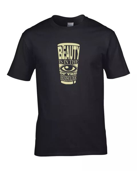 beauty is in the eye of the beerholder. - men's funny beerdrinker tshirt, White;black
beauty is in the eye of the beerholder. - men's funny beerdrinker tshirt, White;black