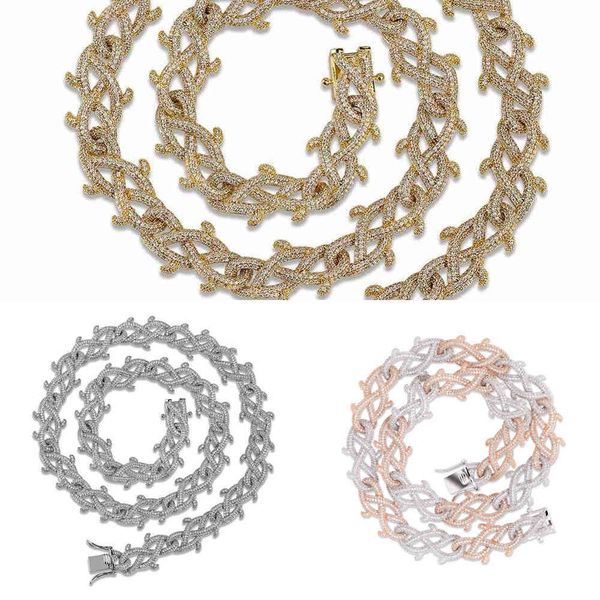 rillz cubic zircon cuban chain necklace, ice thorn crown, gold finish, fashion hip-hop jewelry q0809, Silver
rillz cubic zircon cuban chain necklace, ice thorn crown, gold finish, fashion hip-hop jewelry q0809, Silver
