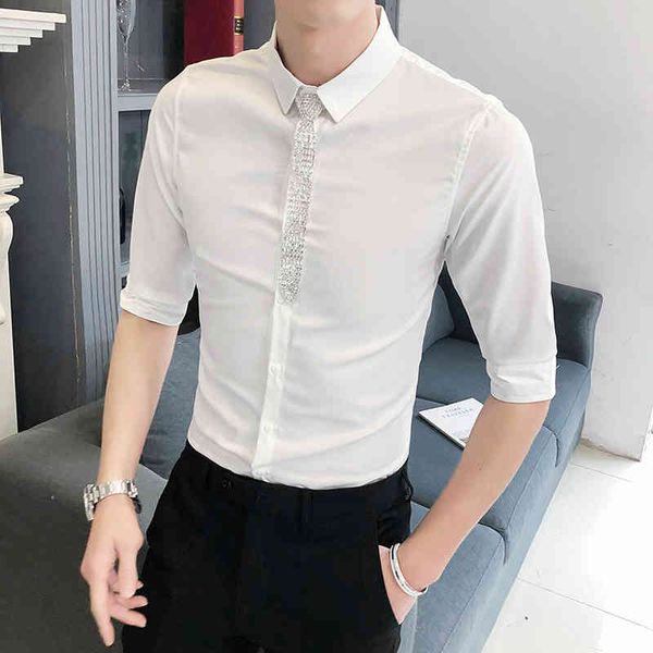 t shirts more size 5xl-m summer half male clothes 2021 fashion tie fine casual decoration club night suit black/white dress fqud, White;black
t shirts more size 5xl-m summer half male clothes 2021 fashion tie fine casual decoration club night suit black/white dress fqud, White;black