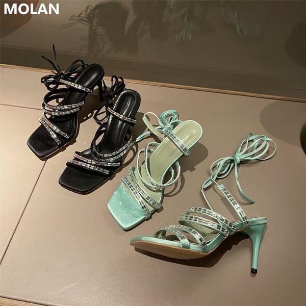 sandals molan brand designer 2021 summer luxury rhinetone lace-up high heels women's socofy lady shoes footwear party dress, Black
sandals molan brand designer 2021 summer luxury rhinetone lace-up high heels women's socofy lady shoes footwear party dress, Black