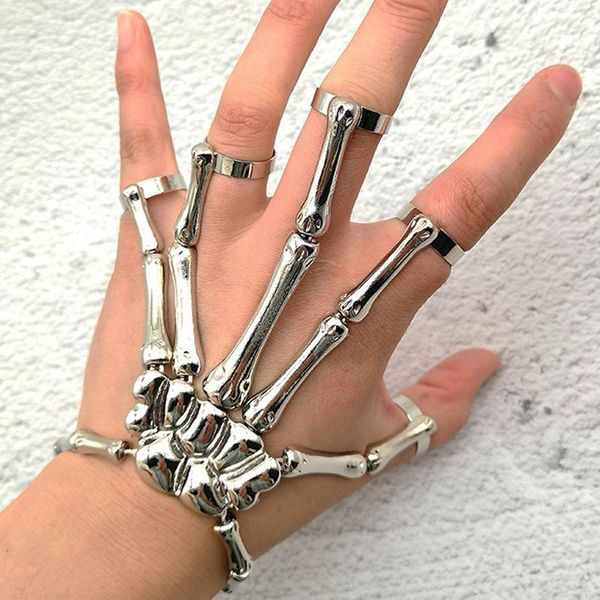 charm bracelets punk gothic skull skeleton bracelet hand bone bangles flexible metal for women men nightclub party hip hop jewelry, Golden;silver
charm bracelets punk gothic skull skeleton bracelet hand bone bangles flexible metal for women men nightclub party hip hop jewelry, Golden;silver