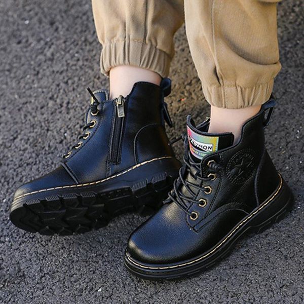 leather boy boots 2021 autumn and winter children' big cotton shoes short plus velvet girls, Black;grey
leather boy boots 2021 autumn and winter children' big cotton shoes short plus velvet girls, Black;grey