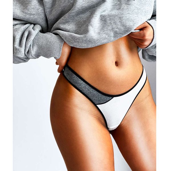 simple low waist contrast color cotton thong women's underwear comfortable seamless panties female briefs lingerie, Black;white
simple low waist contrast color cotton thong women's underwear comfortable seamless panties female briefs lingerie, Black;white