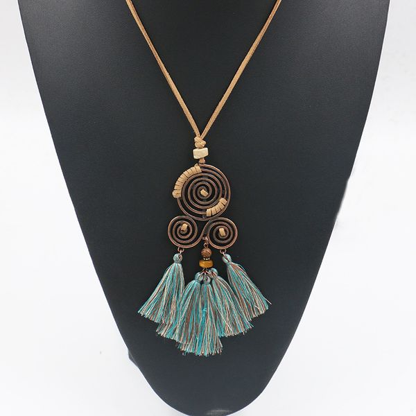 bohemia long tassel women's necklaces long leather chain sweater chain ethnic round tassel necklaces for women wholesale, Silver
bohemia long tassel women's necklaces long leather chain sweater chain ethnic round tassel necklaces for women wholesale, Silver