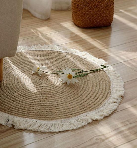 carpets rattan weaving round carpet for living room rugs with tassels bedside rug home decor modern country style bedroom door mats
carpets rattan weaving round carpet for living room rugs with tassels bedside rug home decor modern country style bedroom door mats