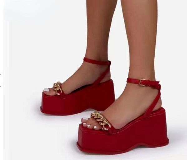 sandals summer wedges fashion open toe platform heel for ladies chain comfort female outdoor footwear peep casual sexy, Black
sandals summer wedges fashion open toe platform heel for ladies chain comfort female outdoor footwear peep casual sexy, Black