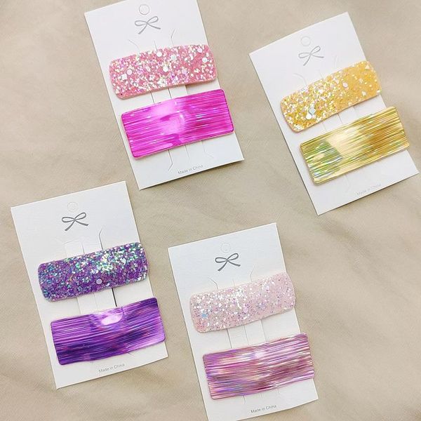 hair accessories 1 pair korean sweet girl fashion hairpins children beautiful simple sequins fluorescent shiny square bb clip, Slivery;white
hair accessories 1 pair korean sweet girl fashion hairpins children beautiful simple sequins fluorescent shiny square bb clip, Slivery;white