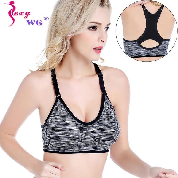gym clothing sexywg female sport fitness women bra yoga running vest underwear sports breathable bh bras active wear, White;black
gym clothing sexywg female sport fitness women bra yoga running vest underwear sports breathable bh bras active wear, White;black