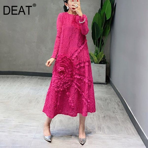 casual dresses woman pleat long sleeve dress embossing petal floral elegant elastic waist high street 2022 summer fashion 15ht371, Black;gray
casual dresses woman pleat long sleeve dress embossing petal floral elegant elastic waist high street 2022 summer fashion 15ht371, Black;gray