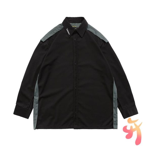 men's jackets we11done high street fashion stitching tailoring letter logo embroidery women's long-sleeved shirts, Black;brown
men's jackets we11done high street fashion stitching tailoring letter logo embroidery women's long-sleeved shirts, Black;brown