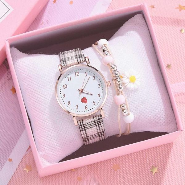 wristwatches fashion women watch simple strawberry pattern round dial quartz analog ladies daisy bracelet wristwatch jewelry gift reloj muje, Slivery;brown
wristwatches fashion women watch simple strawberry pattern round dial quartz analog ladies daisy bracelet wristwatch jewelry gift reloj muje, Slivery;brown