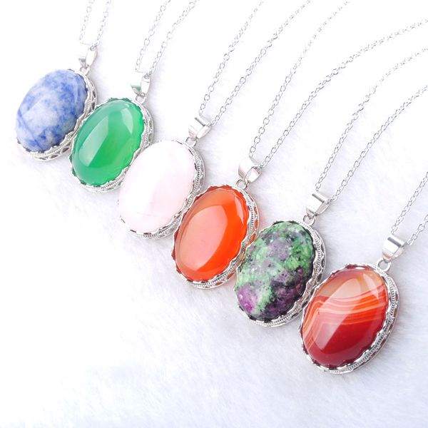 wojiaer love summer necklace pendant for women natural blue howlite aventurine quartz gem stone reiki egg-shape bead chain 18 inches bn329, Silver
wojiaer love summer necklace pendant for women natural blue howlite aventurine quartz gem stone reiki egg-shape bead chain 18 inches bn329, Silver