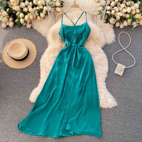 summer women spaghetti strap dress beach vacation party vestidos female big swing open back high waist robe fashion 210426, Black;gray
summer women spaghetti strap dress beach vacation party vestidos female big swing open back high waist robe fashion 210426, Black;gray
