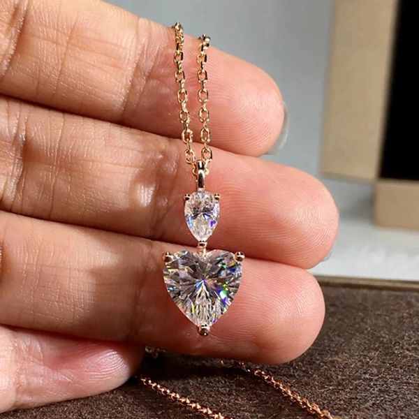 chains 10k au417 gold women pendant necklaces moissanite diamonds heart water drop wedding party engagement anniversary present trendy, Silver
chains 10k au417 gold women pendant necklaces moissanite diamonds heart water drop wedding party engagement anniversary present trendy, Silver