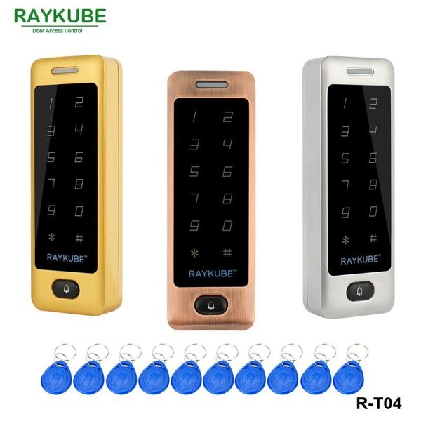 raykube access control keypad with waterproof cover metal touch rfid reader + 10pcs keyfobs for access control system r-t03
raykube access control keypad with waterproof cover metal touch rfid reader + 10pcs keyfobs for access control system r-t03