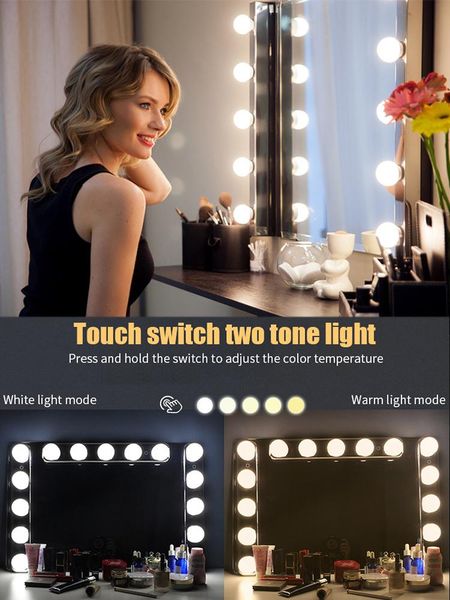 wall lamp led makeup mirror light vanity bulbs hollywood touch 3 modes colors cosmetic dressing table
wall lamp led makeup mirror light vanity bulbs hollywood touch 3 modes colors cosmetic dressing table