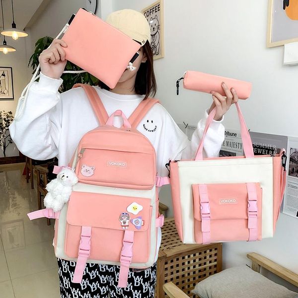 fashion women backpack kawaii 4pcs set student bookbag for teenager cute girls school bags female travel rucksack lapmochila
fashion women backpack kawaii 4pcs set student bookbag for teenager cute girls school bags female travel rucksack lapmochila