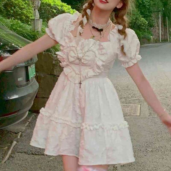 Summer Kawaii Lolita Dress Women Korean Party Evening Elegant Sweet Dress Female Short Sleeve Princess Casual Y2k, Black;gray
Summer Kawaii Lolita Dress Women Korean Party Evening Elegant Sweet Dress Female Short Sleeve Princess Casual Y2k, Black;gray