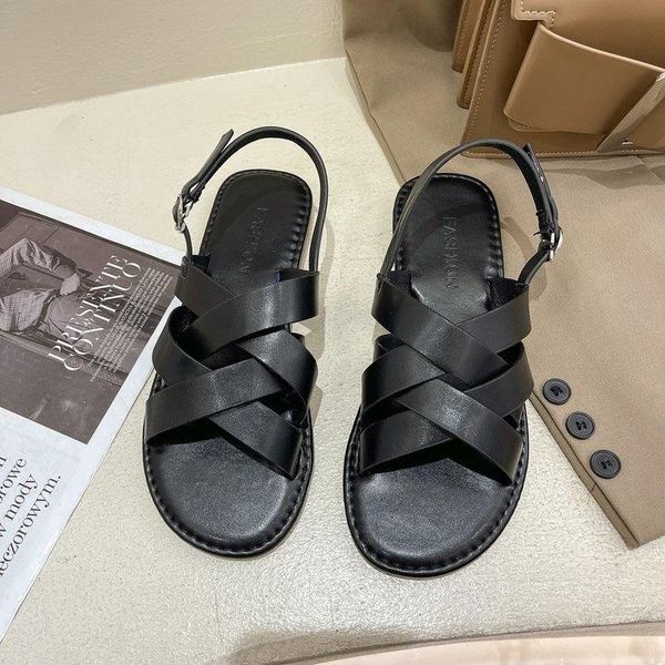 sandals women's summer punk all-match cool breathable back strap flat shoes slip on soft handmade casual female, Black
sandals women's summer punk all-match cool breathable back strap flat shoes slip on soft handmade casual female, Black