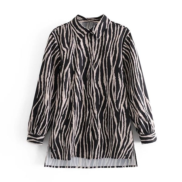 animal print vintage long women shirt za spring autumn retro loose chic zebra striped casual blouse 210521, White
animal print vintage long women shirt za spring autumn retro loose chic zebra striped casual blouse 210521, White