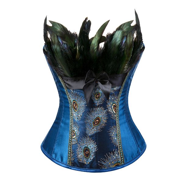 corset blue black sequined embroidery peacock princess burlesque overbust gothic clothing body shaper bustier, Black;white
corset blue black sequined embroidery peacock princess burlesque overbust gothic clothing body shaper bustier, Black;white