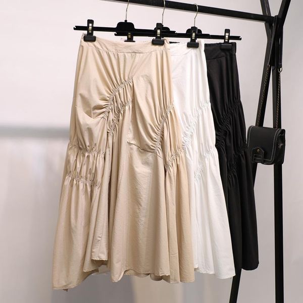 skirts spring and summer tall fashion street irregular rushed midi long elastic high waist women's elegant, Black
skirts spring and summer tall fashion street irregular rushed midi long elastic high waist women's elegant, Black