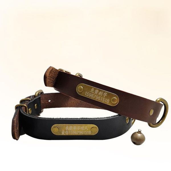 adjustable personalized dog collar genuine leather pet name id tags collars customized for small medium large dogs zh896 apparel
adjustable personalized dog collar genuine leather pet name id tags collars customized for small medium large dogs zh896 apparel
