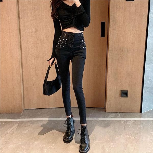 women 2021 spring autumn streetwear fashion denim pants female high waist slim trousers ladies skinny ankle-length jeans g49 women's, Blue
women 2021 spring autumn streetwear fashion denim pants female high waist slim trousers ladies skinny ankle-length jeans g49 women's, Blue