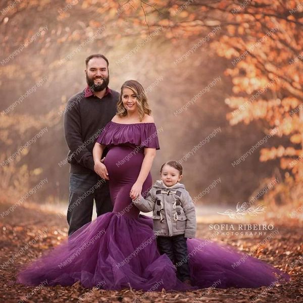 chic purple mermaid maternity gowns strapless boat neck with tulle train stretchy floor length pregnancy po shoot dress casual dresses, Black;gray
chic purple mermaid maternity gowns strapless boat neck with tulle train stretchy floor length pregnancy po shoot dress casual dresses, Black;gray