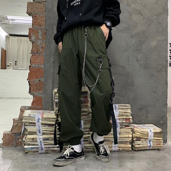 women's pants & capris harajuku streetwear korean women hip hop harem cargo jogger punk chain belt ribbon pocket pant camo black track, Black;white
women's pants & capris harajuku streetwear korean women hip hop harem cargo jogger punk chain belt ribbon pocket pant camo black track, Black;white