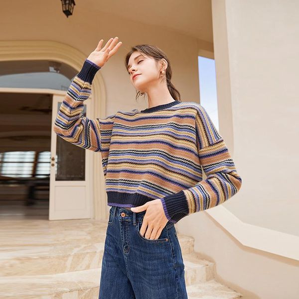 women's sweaters shzq striped sweater lazy wind in autumn and winter 2021, foreign style, loose wearing pullover, White;black
women's sweaters shzq striped sweater lazy wind in autumn and winter 2021, foreign style, loose wearing pullover, White;black