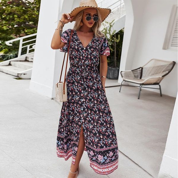 casual dresses gxds printing chiffon dress 2021 summer elegant boho black women clothing v-neck outfits short sleeve ankle-length, Black;gray
casual dresses gxds printing chiffon dress 2021 summer elegant boho black women clothing v-neck outfits short sleeve ankle-length, Black;gray