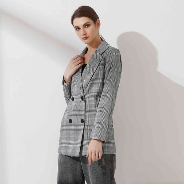 women's suits & blazers wixra feminino xadrez casual duplo breasted blazer casaco turn down collar bolsos ol chique s novo quente 5ty0, White;black
women's suits & blazers wixra feminino xadrez casual duplo breasted blazer casaco turn down collar bolsos ol chique s novo quente 5ty0, White;black