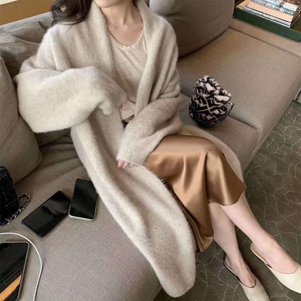 spring and autumn cardigan jacket sweater medium long loose jacket, White;black
spring and autumn cardigan jacket sweater medium long loose jacket, White;black