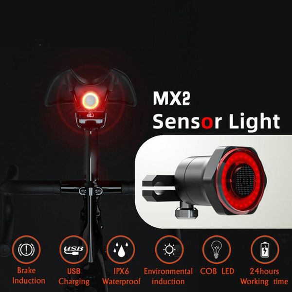 40# intelligent induction sensor light taillight usb rechargeable bike rear tail led bicycle warning smart lamp lights
40# intelligent induction sensor light taillight usb rechargeable bike rear tail led bicycle warning smart lamp lights