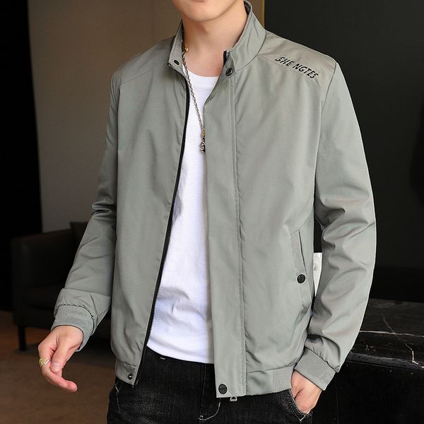 color pure spring and autumn 2021 coat men's korean fashion casual jacket baseball dress man, Black;brown
color pure spring and autumn 2021 coat men's korean fashion casual jacket baseball dress man, Black;brown