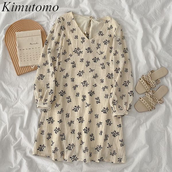 kimutomo elegant vintage floral printing dresses women spring korean fashion clothing female v-neck long sleeve dress 210521, Black;gray
kimutomo elegant vintage floral printing dresses women spring korean fashion clothing female v-neck long sleeve dress 210521, Black;gray