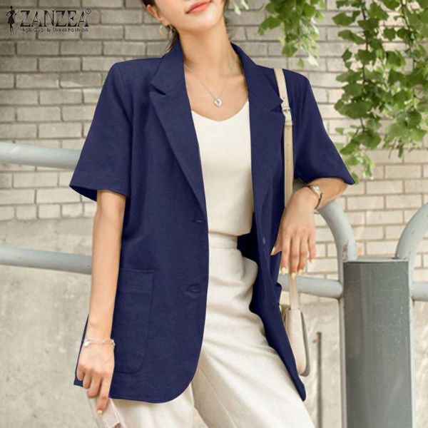 women's suits & blazers women elegant 2022 summer office lady cotton solid coats casual short sleeve loose lapel outwears plus size 5, White;black
women's suits & blazers women elegant 2022 summer office lady cotton solid coats casual short sleeve loose lapel outwears plus size 5, White;black