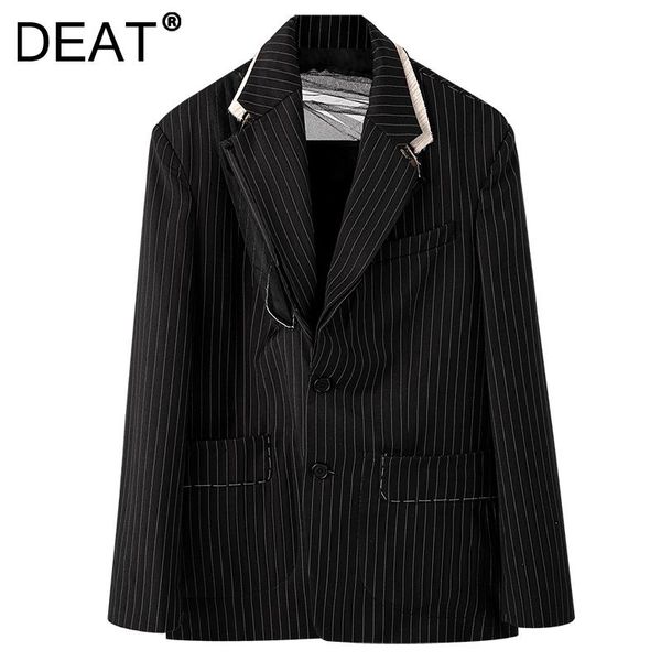 women's suits & blazers deat 2021 spring and autumn fashion casual long sleeve loose single breasted stripe notched blazer coat women s, White;black
women's suits & blazers deat 2021 spring and autumn fashion casual long sleeve loose single breasted stripe notched blazer coat women s, White;black